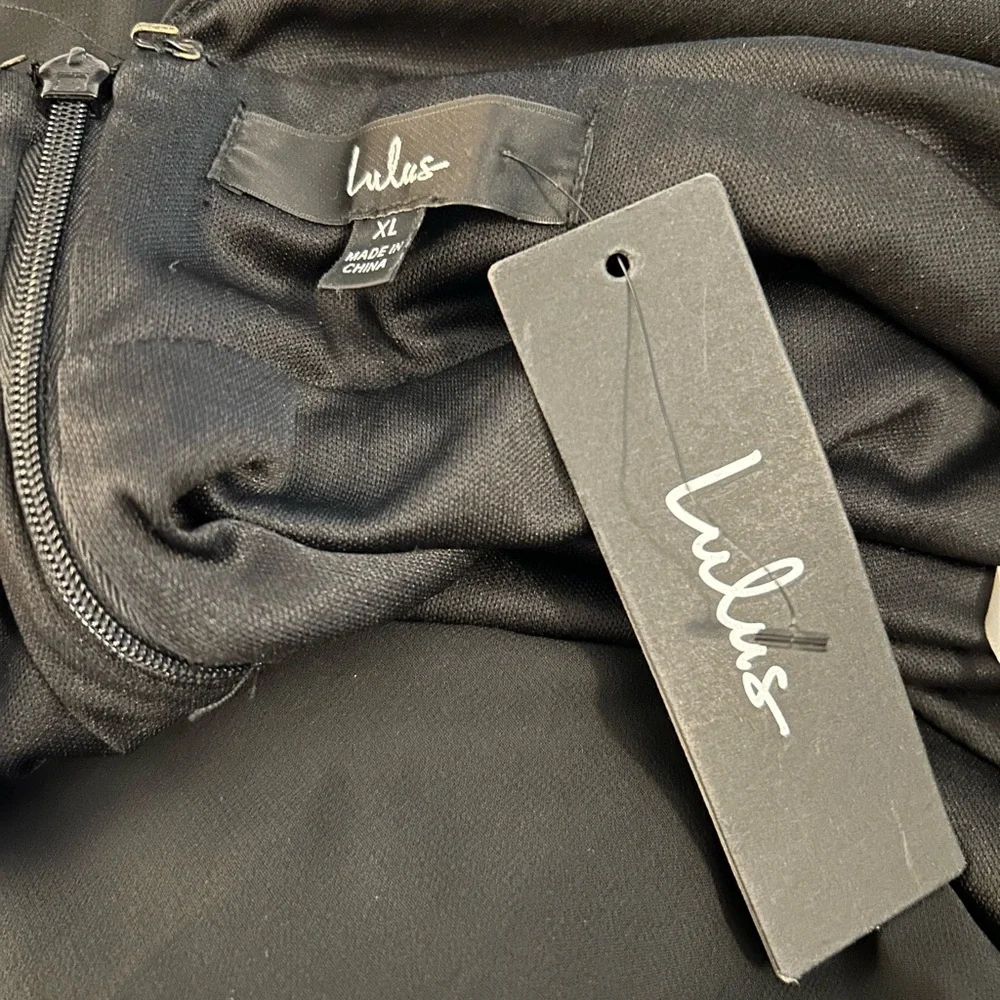 Lulu's NWT Heavenly Hues Elegant Black Backless Maxi Dress - Picture 8 of 8